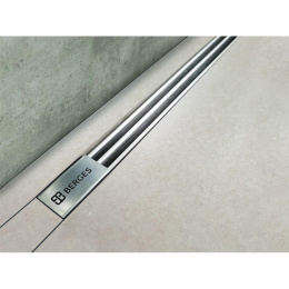 Желоб водосток Berges Super Slim SUPER Slim 400 (090077) хром матовый