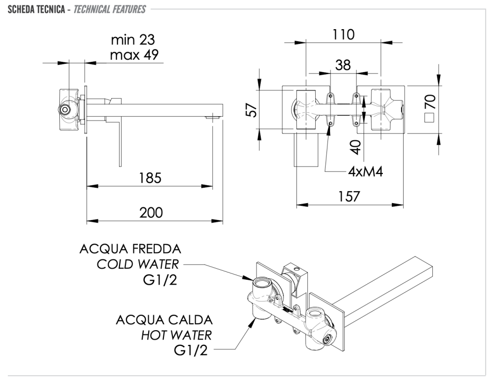 Фото Смеситель для раковины Remer Q-Design QD15P