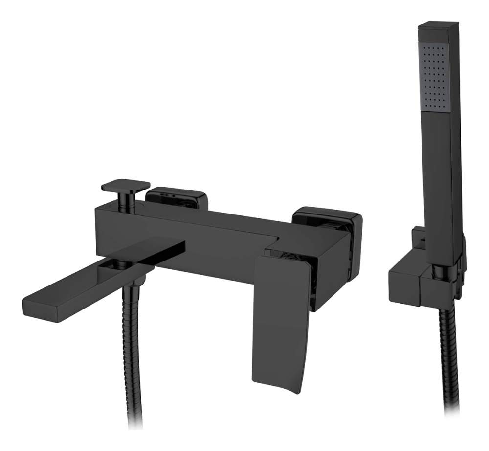 Фото Смеситель для ванны Boheme Q (143-BB.2) черный