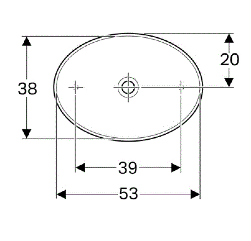 Geberit Variform 500.771.01.2 Раковина встраиваемая сверху, накладная