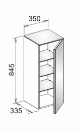Фото Средний шкаф петли справа Keuco Royal Reflex 34020XX0002