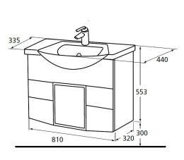Ideal Standard Motion W5502EA тумба 85 см, белая