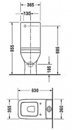 Бачок для унитаза Duravit PuraVida 0872700005, белый