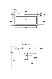 Фото Раковина подвесная Globo Stockholm (LA084.BI) белый