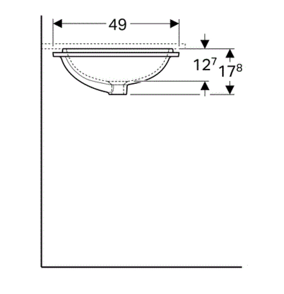 Фото Geberit Variform 500.764.01.2 Раковина, встраиваемая снизу