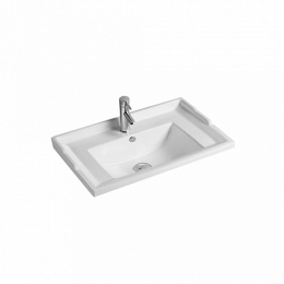 Фото Раковина встраиваемая сверху 80 см SantiLine (SL-2112 (80))белый