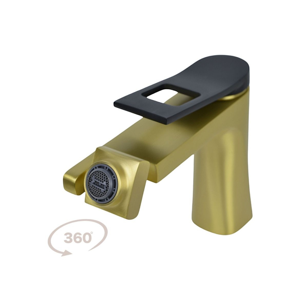 Смеситель для раковин Bronze de Luxe Element (EL02XGB) золото, матовое