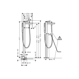 Фото Смеситель для ванны и душа Hansgrohe Finoris (76445700) белый матовый