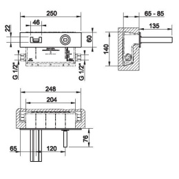 Смеситель для раковины Gessi Rettangolo (30988#031) хром