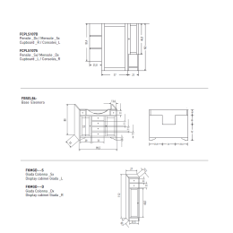 EBAN Eleonora Modular  Комплект мебели, с раковиной и зеркалом со шкафчиком справа , полки слева , р
