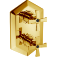 Встраиваемый термостатический смеситель Cisal Cherie CX0093007C для душа, цвет золото/черный