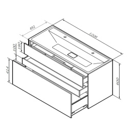 База под раковину Am.Pm Inspire 2.0 (M50AFHX1203GM) графит матовый