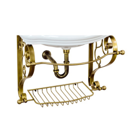 Фото Migliore Bella 20702 Консоль подвесная 73 см. витая с решеткой, бронза