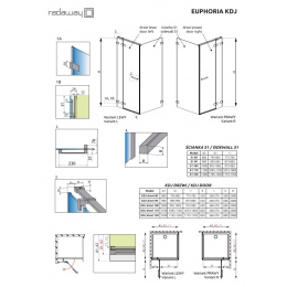Боковая стенка для душевого уголка Radaway Euphoria S1 110x200 профиль хром, стекло прозрачное 38305