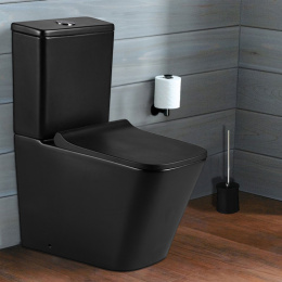 Унитаз-компакт Azario Quadro (AZ-2175-MB) Черный матовый