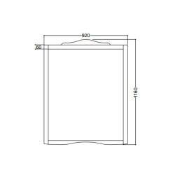 Зеркало в раме Kerasan Retro 734540 (92 х 116 см) орех