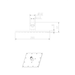 Фото Omnires WG220CR Верхний душ 20х20 см (хром)