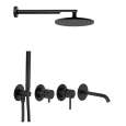 Душевая система Remer X Style X96D3SETNO, черный матовый